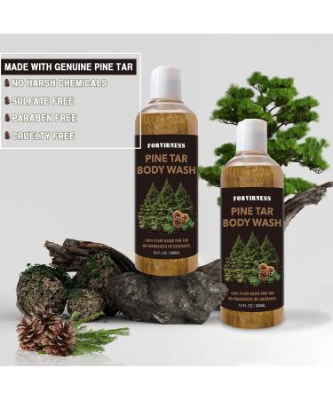 Pine Tar Body Wash 11 fl oz 100% Natural Pine Tar oil Body Wash Dandruff Wash Shampoo Body Odor Liquid Soap Deodorant for Men Deep Cleansing & Moisturizing Shower Gel - Buy Online on GoSupps.com