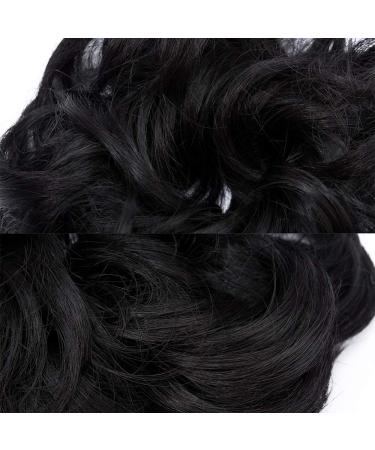 Tess Hair Part Dutt Black Hair Tie - Wavy Small Knot Updos Affordable 30g Hair Extensions for Women - Buy Online on GoSupps.com