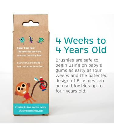 The Brushies Toothbrush for Babies & Toddlers - Orange | Gentle Oral Care for Little Ones | International Shipping Available - Buy Online on GoSupps.com