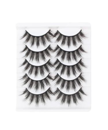 Shop 3D Dramatic False Eyelashes - 5 Pairs of Fluffy Voluminous Reusable Strip Lashes | Glowing Win - Buy Online on GoSupps.com