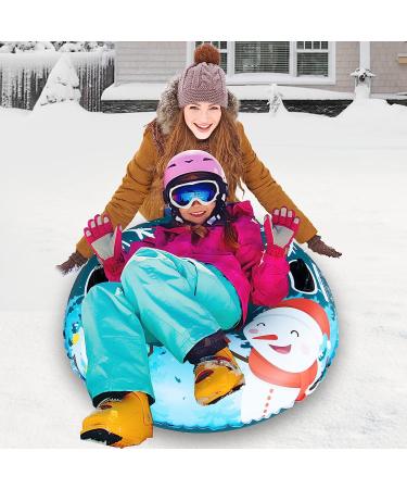 Inflatable Snow Tubes for Kids and Adults | Heavy Duty Snow Sleds for Family Winter Fun | Sturdy Handles | Large Winter Skating Toys and Gifts - Buy Online on GoSupps.com