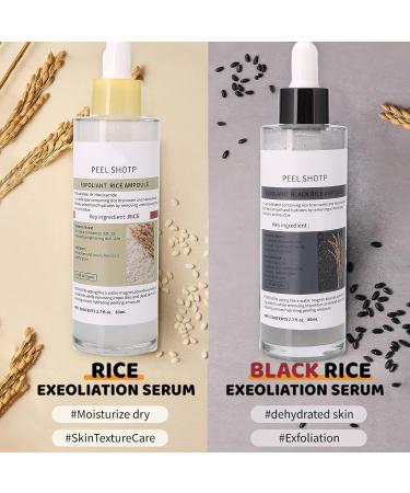 Black Rice Exfoliant Peel Shot Rice Ampoule Duo Set White and Black Rice Exfoliating facial mask .Reduce blackheads shrink pores suitable for all skin types 2.03Fl Oz (Pack of 2) - Buy Online on GoSupps.com