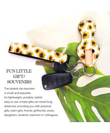 5 Pairs Vibrant Chapstick Holder Keychains - Neoprene Lip Balm Cases with Wristlet for Women - Buy Online on GoSupps.com