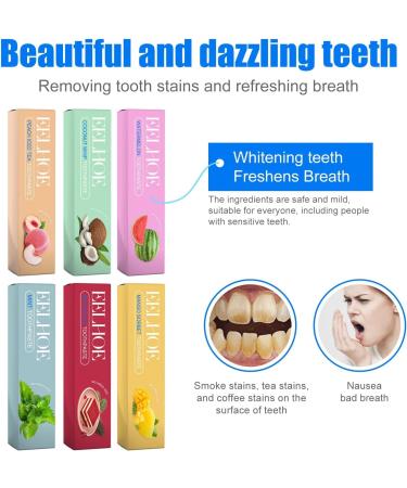 Small Fruity Taste Toothpaste - Dazzling White Fresh Breath & Stain Removal (Peach 1g) - Buy Online on GoSupps.com
