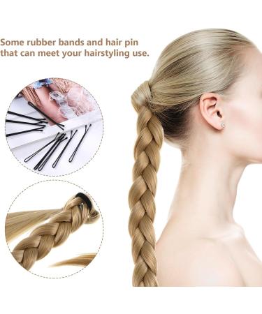 Ipetboom 1set Ponytail Braided Wig Fake Hair Plait Hair Extensions Shoelace Charms Clip in Braided Hair Extension Face Stencils Braided Hair Ties Lengthen Headband High Temperature Wire - Buy Online on GoSupps.com