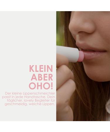 Jean & Len Intensive Care Lip Balm Vegan Lip Care with Rose Blossom Wax & Organic Argan Oil for Smooth Hydrated Lips | 4.7g - Buy Online on GoSupps.com