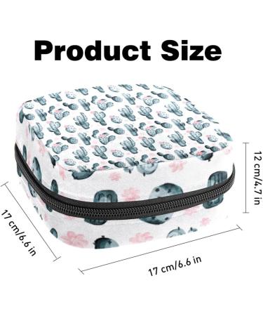 Portable Menstrual Pad Bag for Women | Seamless Cactus Design | Stylish Storage for Tampons & Bandages | Ideal for School & Office - Buy Online on GoSupps.com