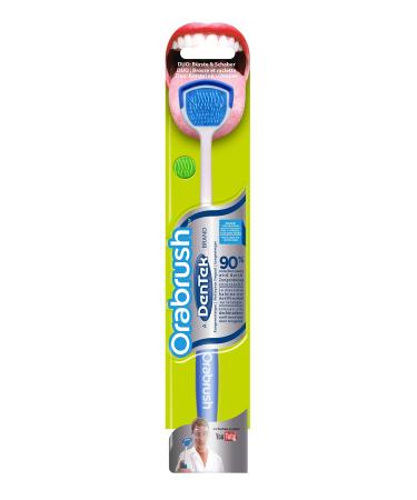 DenTek ORABRUSH tongue cleaner with brush & scraper - removes bacterial bad breath - fresh breath - 1 piece Orabrush Single - Buy Online on GoSupps.com