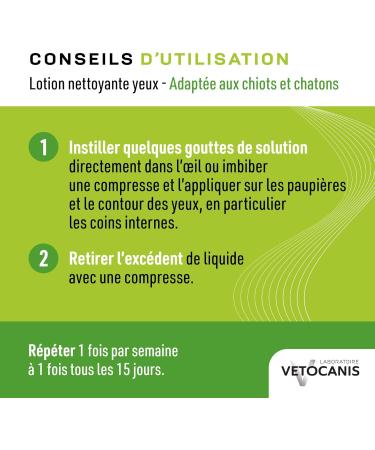 Vetocanis | Eye Drops for Dogs and Cats 60ml | Hygiene for Dogs and Cats All Sizes and Ages | Moisturizing Eye Lotion White (Packaging may vary) - Buy Online on GoSupps.com