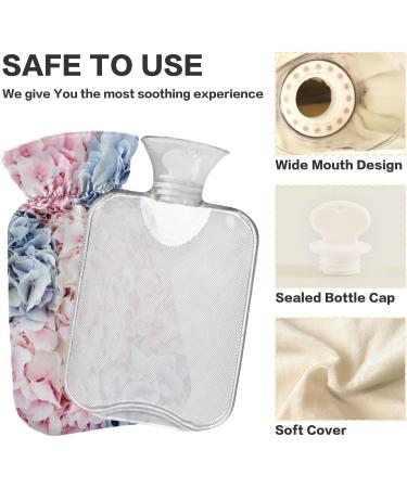Naanle 2L Hot Water Bottle with Lid - Hydrangeas Design for Menstrual Cramps Relief & Heat Therapy - Buy Online on GoSupps.com