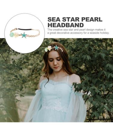 Lurrose Sea Star Headband - Pearl Shell Hair Accessory for Weddings & Beach Parties | International Shipping Available - Buy Online on GoSupps.com
