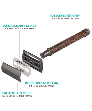 IQVITA Premium Bamboo Razor Plane for Women - Eco-Friendly Sustainable Wet Razor with 10 Blades - Zero Waste & Brown eBook Included - 1 Pack - Buy Online on GoSupps.com