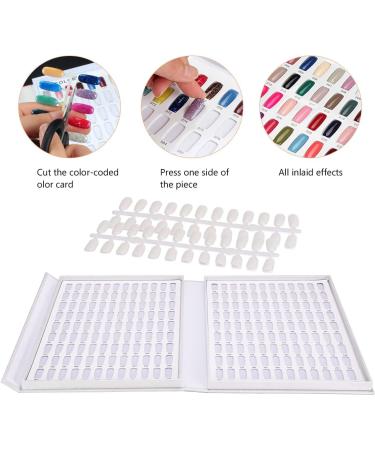 Noverlife Professional 216 Nail Colors Chart - White | Nail Gel Polish Display Booklet for Salon Nail Design | Color Swatches Practice Card Design Board - Buy Online on GoSupps.com
