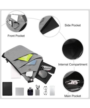 Fandare Anti-Theft Sling Bag for Men - Crossbody & Breast Pocket Backpack for Outdoor Travel Camping & Hiking - Gray - Buy Online on GoSupps.com