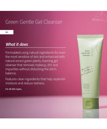 Resh Lab Gentle Gel Cleanser 120ml | Foaming Face Wash with Natural Plant Extracts for Sensitive Skin | Makeup Remover & Hydrating Facial Cleanser | Deep Pore Cleanse Without Drying - Buy Online on GoSupps.com