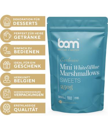 BAM Mini Marshmallows Cake Sprinkles Ideal for Cake Decorating Blue and White 250g - Buy Online on GoSupps.com