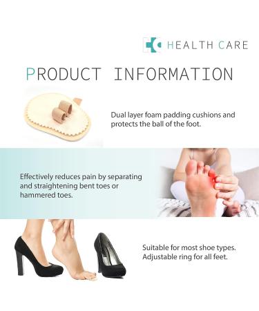 4-Piece Toe Splint Corrector for Crooked, Claw, and Overlapping Toes - (2 Holes) - Buy Online on GoSupps.com