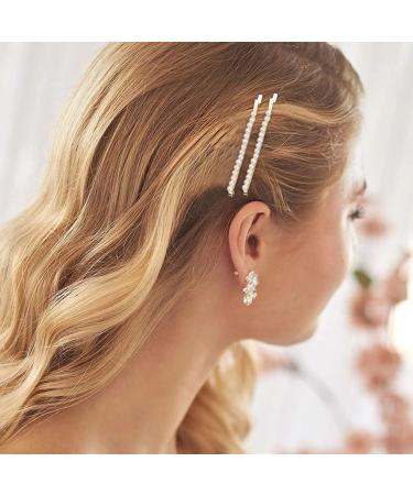 Qearl 20 Pcs Elegant Pearl Gold Hair Clips - Vintage Wedding Hairpins - Buy Online on GoSupps.com