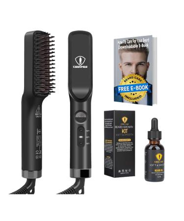 Ceenwes 3 in 1 Beard Straightener with FREE Beard Oil Ideal Gifts for Him Portable Hair Straightener Brush Perfect Men gifts for Hair Styling Christmas Gift for Men & Women