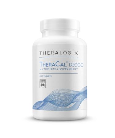 Theralogix TheraCal D2000 - Bone Health Support Supplement with Calcium Magnesium Vitamin D3 Vitamin K2 & Boron* - 90-Day Supply - NSF Certified - 360 Tablets - Buy Online on GoSupps.com