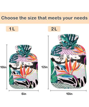 Naanle Tropical Paradise Flower Hot Water Bottle | 1L Heat & Cold Therapy for Back Pain Relief Hand & Foot Warmer - Buy Online on GoSupps.com
