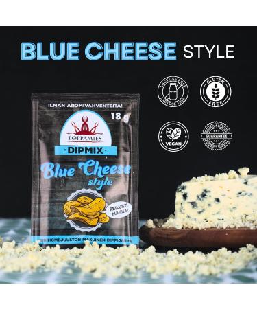  POPPAMIES Poppamies Dipmix Blue Cheese Style Vegan Blue Cheese Flavoured Dip Powder for Wings Vegetables and Snacks - Gluten Free Lac - Buy Online on GoSupps.com