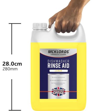 Buy McKLords Commercial Dishwasher Rinse Aid - Lemon Fragrance 5L | Ideal for International Shipping - Buy Online on GoSupps.com