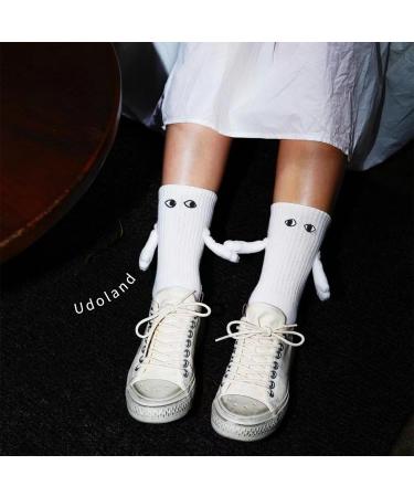 Ayammahic Funny Magnetic Suction Couple Socks - Novelty 3D Doll Design for Women Men | Romantic Holding Hands Sock Set for Couple Gifts - Buy Online on GoSupps.com