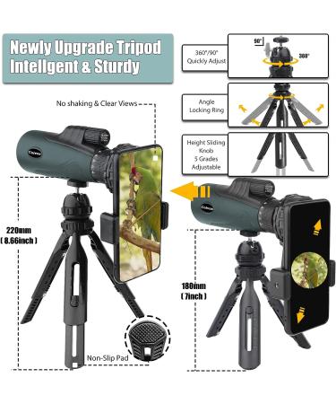 10-30x50 Monoculars for Adults High Powered  Monocular Telescope with Smartphone Adapter  HD Monocular for Bird Watching  Hunting and Camping - Buy Online on GoSupps.com