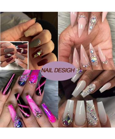 EBANKU 6 Boxes Mixed Nail Art Rhinestones Diamonds Crystals Beads Gems for 3D Nails Art Decoration Nail Art Supplies - Buy Online on GoSupps.com