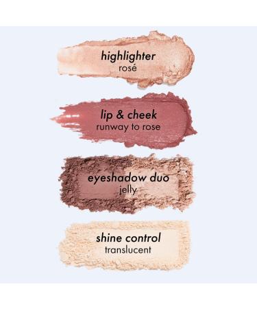 Subtl Beauty 4-in-1 Travel Makeup Kit | Eyeshadow Duo Shine Control Powder Cream Highlighter Lip & Cheek | Compact & Stackable with Mirror and Brush | Perfect for International Travel - Buy Online on GoSupps.com