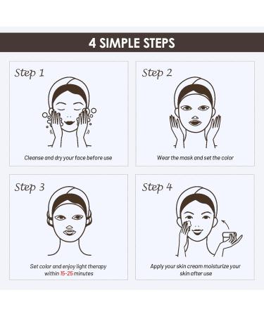 LED Face Mask Light Therapy 7 Colors Rechargeable Blue & Red Skin Care Device for Radiant Skin - Buy Online on GoSupps.com