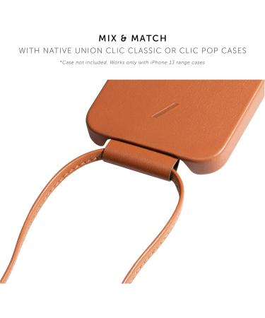 Native Union Leather Sling for iPhone 13 & Pro Max - Adjustable Removable Eco-Friendly Italian Leather | Classic & Clic Pop (TAN) - Buy Online on GoSupps.com