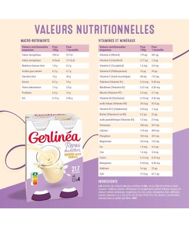 Gerlin a - Vanilla flavored drink - Balanced and complete meal to drink - Rich in protein - Palm oil free - 4 meals - 4 x 236 ml - Buy Online on GoSupps.com