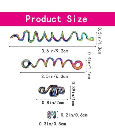 23 Pieces Dreadlock Jewellery Hair Spirals Clips Hair Braid Rings Adjustable Metal Cuffs Hair Dreadlocks Accessories Cuffs Hair Accessories Set Hair Spirals Dreadlocks for Men and Women (A) - Buy Online on GoSupps.com