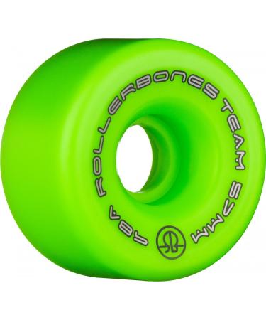 Rollerbones Team Logo 98A Recreational Roller Skate Wheels (Set of 8) Green 62MM