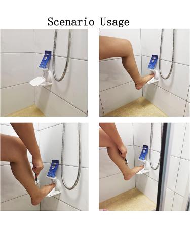 Shower Foot Rest Shower Foot Rest for Shaving Legs Upgrade Attach Soap Dish Can Folding Portable Foot Rest Replace Shower Stools - Buy Online on GoSupps.com