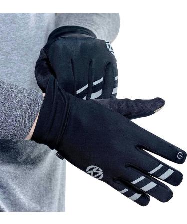 Zensah Smart Running Gloves - Large Black | Touch Screen Compatible - Buy Online on GoSupps.com