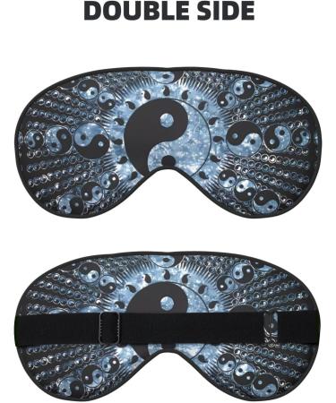 Ying Yang Diagram Soft Eye Mask | Adjustable Strap Sleep Aid | Full Eye Covers for Better Sleep & Fatigue Relief - Buy Online on GoSupps.com