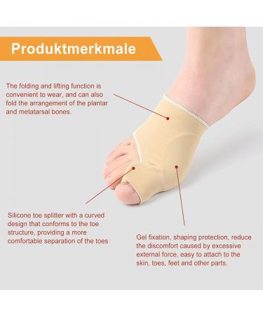 GLQSLQ Hallux Valgus Correction - Bunion Corrector & Toe Spreader Socks for Women | Silicone Pads & Hammer Toe Protection - Buy Online on GoSupps.com