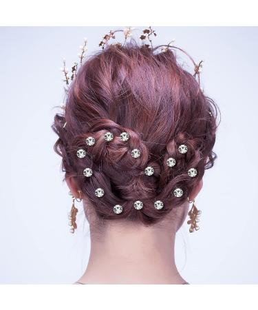 Jiebor 96Pcs Spiral Hair Pins Rhjsonestone Pearl Hair Clips for Prom Wedding Women - Bridal Coil Twist with Crystal Jewelry - Christmas Gift - Buy Online on GoSupps.com