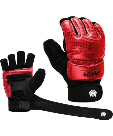 Fitst4 Sports MMA Gloves - Padded Boxing Training Gloves with Wrist Protection for Men - Red Kickboxing & Taekwondo Sparring - Buy Online on GoSupps.com