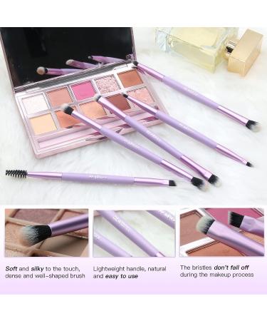 Double Sided Eyeshadow Brush Set - Purple Makeup Brushes for Blending Eyeshadow, Eyeliner & Eyebrow - Long Lasting & Flawless Look - Apply Better Makeup - Buy Online on GoSupps.com