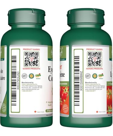 VORST Eye Care Complex 90 Vegan Capsules & Premium Lycopene 60 Capsules (Combo Bundle 2 Bottles) - Buy Online on GoSupps.com