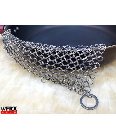 WFRX 7x7 Premium Stainless Steel Cast Iron Scrubber for Cookware - Pack of 1 - Buy Online on GoSupps.com