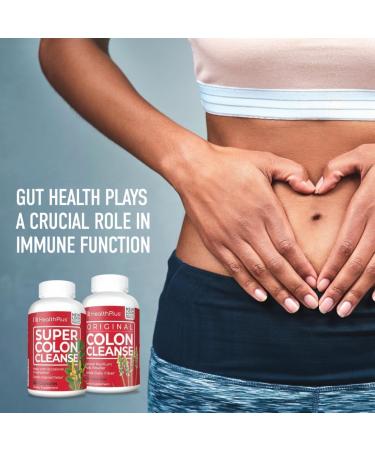 Health Plus Super Colon Cleanse (240 Capsules/120 Servings) & Colon Cleanse (200 Capsules/33 Servings) Bundle - Buy Online on GoSupps.com