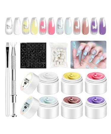 Nail Gel | Artistic Complete Kit for Nail Creation Natural Solid Adhesive for Beginners Travel Family Friends