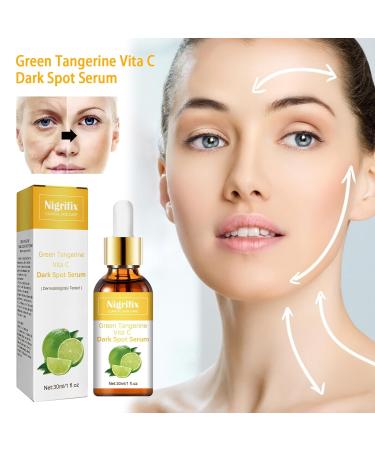 Green Tangerine Vita C Dark Spot Serum | Vitamin C Face Serum with Hyaluronic Acid & Vitamin E | Anti-Aging & Anti-Wrinkle - 1.01 fl oz - Buy Online on GoSupps.com