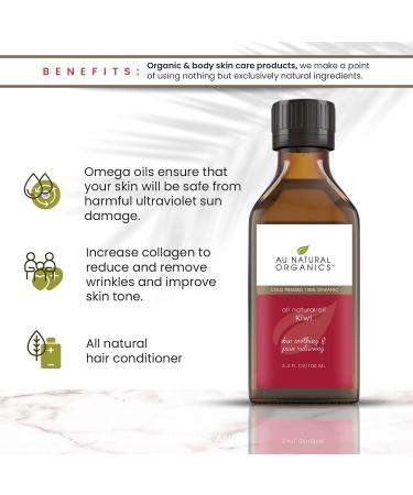 Organic Kiwi Seed Oil - 100% Pure & Cold Pressed - Skin, Hair & Lip Care - 3.4 Oz | 100 Ml - Buy Online on GoSupps.com