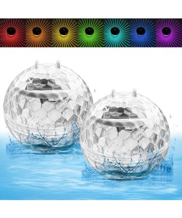 Zoydp 2 pieces of floating pool lighting solar floating solar lights swimming lights for pond color change waterproof pond light floating swimming balls pond solar for fountainzz